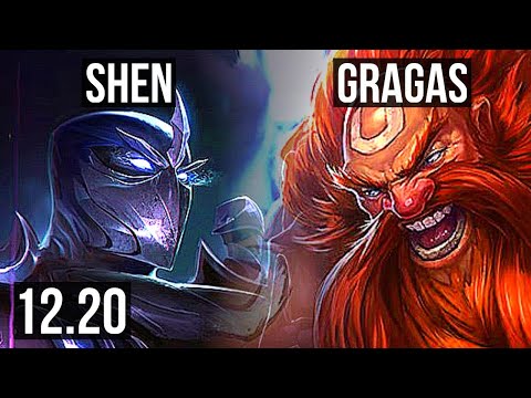 SHEN vs GRAGAS (TOP) | 2/0/11, 4.0M mastery, 1400+ games | KR Master | 12.20