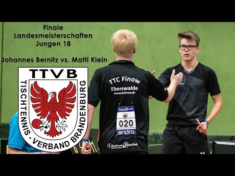 TTVB Landesmeisterschaften 2021 Jungen 18 Finale: J. Bernitz vs. M. Klein