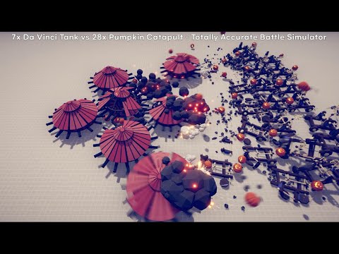 7x Da Vinci Tank vs Every Units or Gods - Totally Accurate Battle Simulator