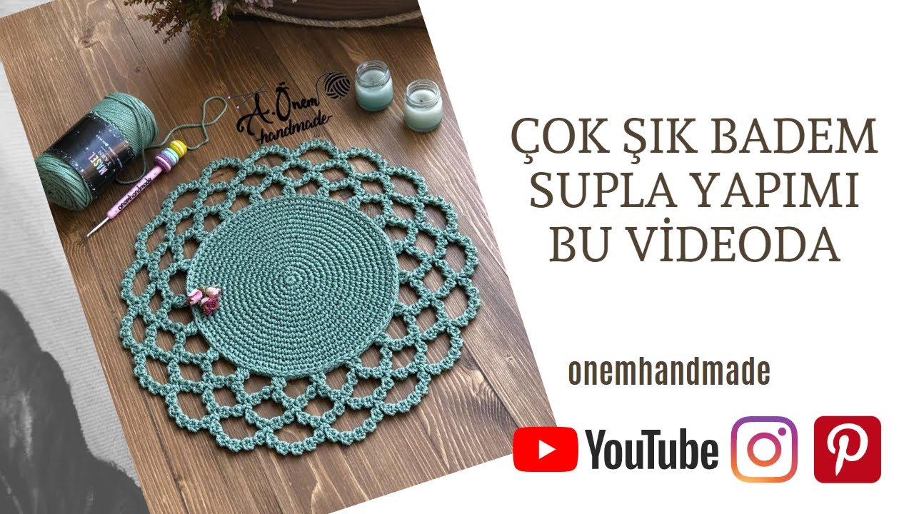 The Highly Popular, Elegant, and Practical Almond Placemats Making with All the Details inThis Video