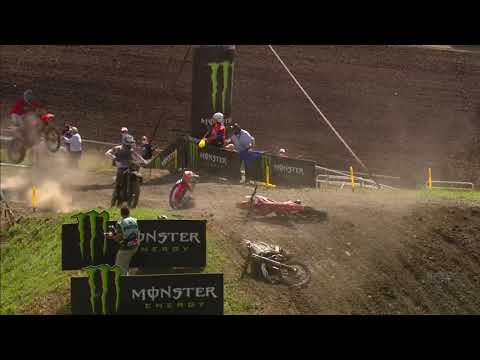 Jed Beaton & Isak Gifting crash | MX2 Race 2 | MXGP of Russia 2021 #Motocross