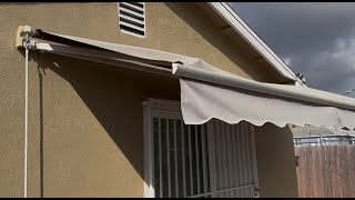 Outsunny 10' x 8' Retractable Awning, Patio Awnings, Sunshade Shelter