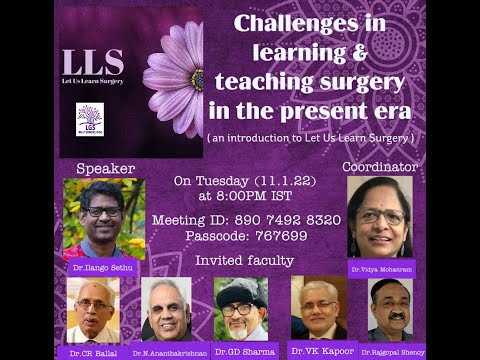 Let us Learn Surgery 1 - An introduction Dr.Ilango Sethu