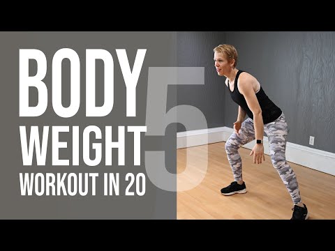 Body Weight Workout in 20, #5 Plyometrics HIIT Cardio Circuit Training