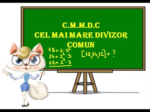 Cel Mai Mare Divizor Comun CMMDC  Exerciții si Probleme