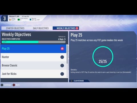 FIFA 19- Ultimate Team: Weekly Objectives (Play 25) Reward #353
