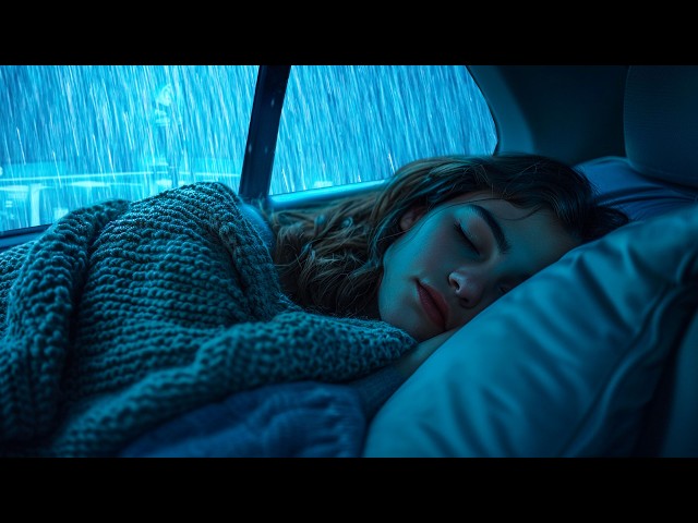 Fall Asleep in 5 Minutes with Heavy Rain and Thunder on The Car for Deep Sleep at Night SDDEFAULT Thumbnail