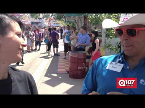 Sarah of Q107 Calgary discovers fountain of youth at Stampede 2012