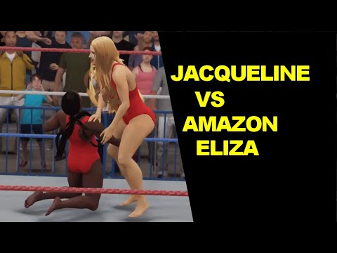 WWE 2K17 Jacqueline vs Amazon Eliza - Submission Baywatch Match