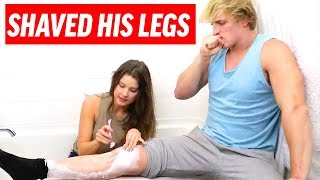 Logan Paul Shaved His Legs! | Amanda Cerny Funny How To Tutorials, Sketches and Vlogs