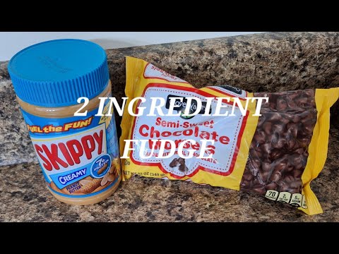 Easy 2 Ingredient Chocolate Peanut Butter Fudge