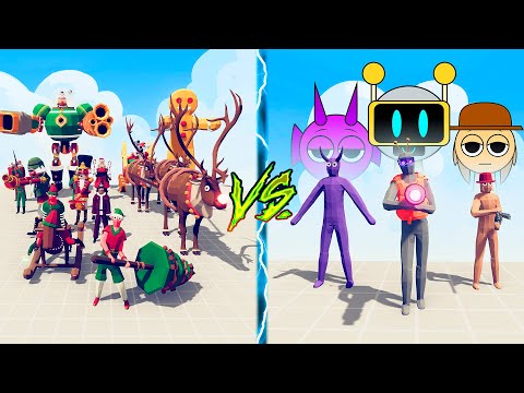 HOLIDAY FACTION vs SPRUNKI - Totally Accurate Battle Simulator TABS