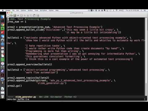 Advanced Python 2 Advanced Text Processing