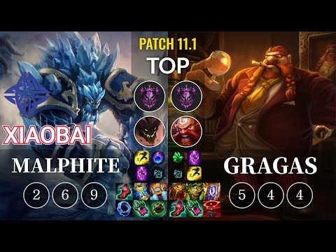 ES Xiaobai Malphite vs Gragas Top - KR Patch 11.1