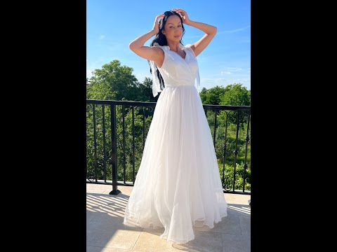 Rochie cununie civila lunga din tull Video