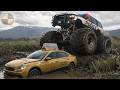 Monster Truck Interaction Scenarios On Roads 3 BeamNG Drive Cinematic Simulation