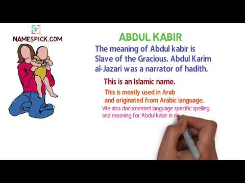The meaning of Abdul kabir