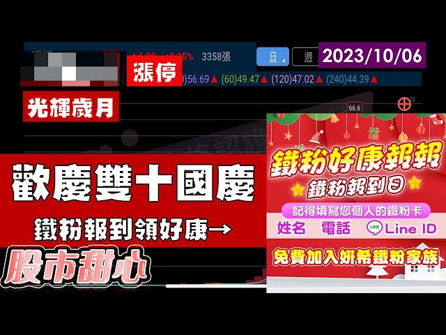 10/06【甜心盤後影音】歡慶雙十國慶日　鐵粉報到領好康