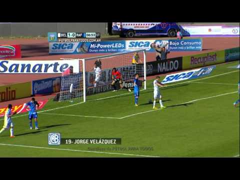 Gol de Velázquez. Belgrano 2 - Rafaela 0. Fecha 5. Torneo Primera División 2014. Fútbol Para Todos