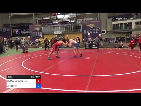 97 Kg Rr Rnd 3 - Michael Macchiavello, Wolfpack Wrestling Club Vs Josef Rau, Titan Mercury Wrestli