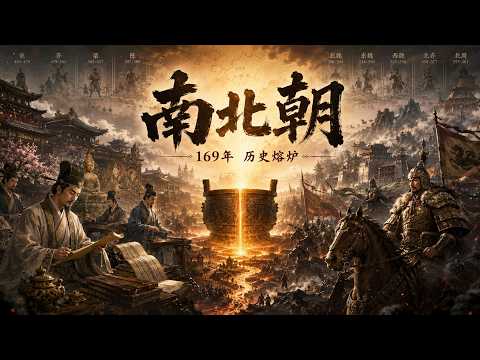 从东晋亡到隋文帝统一天下，南北朝横跨169年。王朝更替频繁的时期：南朝四代，北朝五国；战争不断，制度重构，民族融合。文化却从未中断。共同构成了隋唐盛世之前，最残酷也最必要的&ldquo;历史熔炉