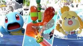 Super Smash Bros. Ultimate - All Characters Swimming & Drowning Animations