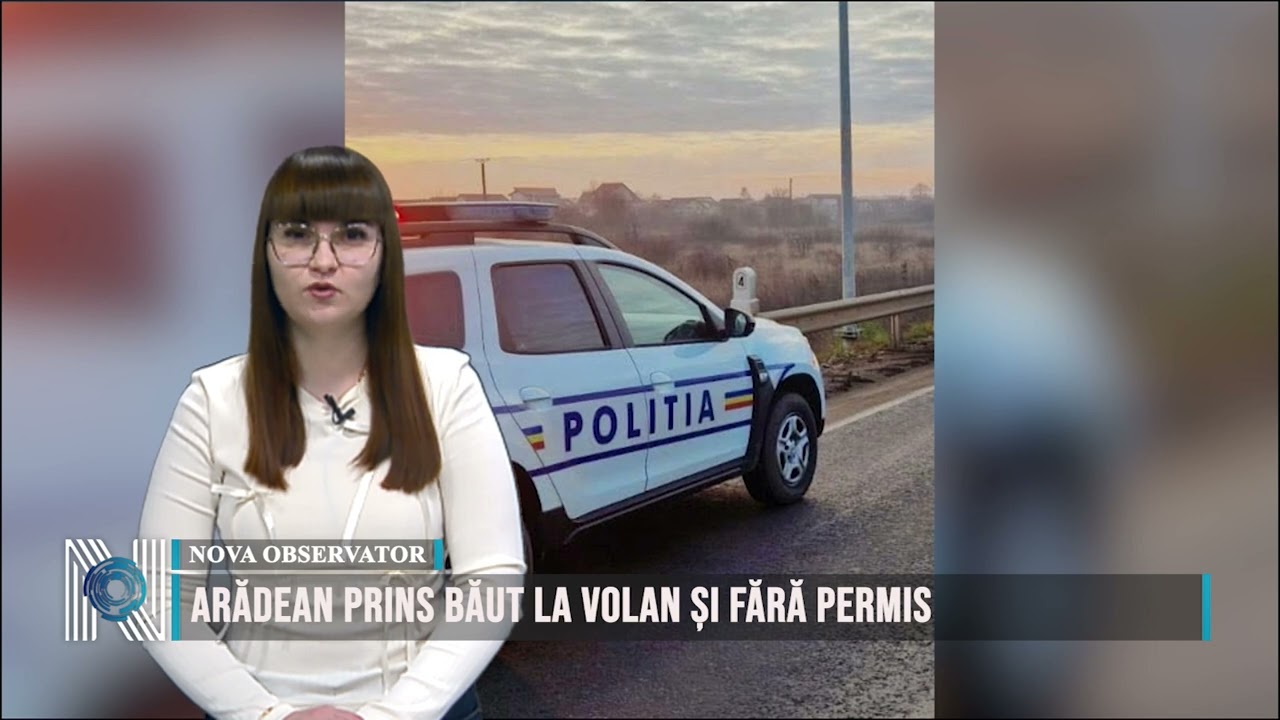 Arădean prins băut la volan și fără permis