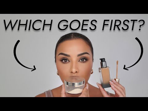 CORRECT ORDER OF CONCEALER FOUNDATION AND POWDER APPLICATION | NINA UBHI