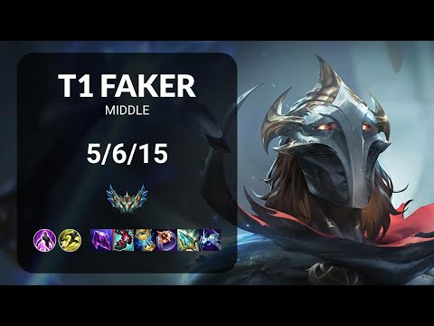 T1 Faker Viktor vs Lucian MIDDLE - KR CHALLENGER Patch 15.10