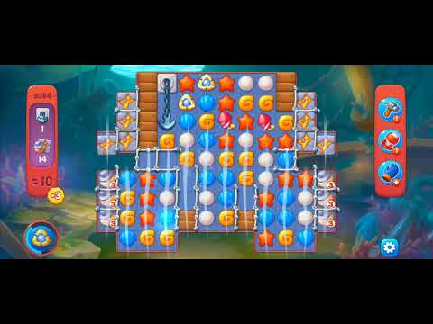 Fishdom Hard Level 9364 (with lightning and double bombs boosters)  @choraelmin