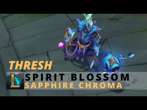 Spirit Blossom Thresh Sapphire Chroma - League Of Legends