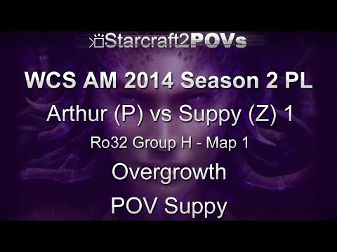 SC2 HotS - WCS AM 2014 S2 PL - Arthur vs Suppy 1 - Ro32 Group H - Map 1 - Overgrowth - Suppy