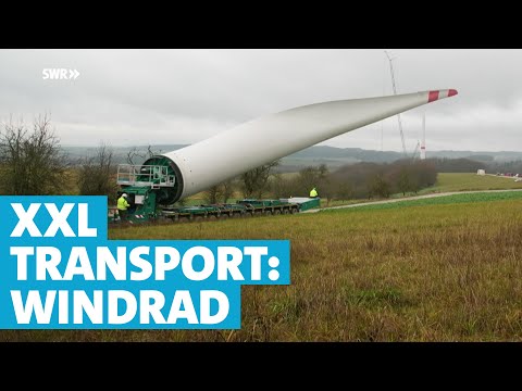 82 Meter lang: So wird ein Windflügel transportiert