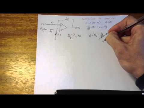 Solução de exercício de Amplificadores Operacionais