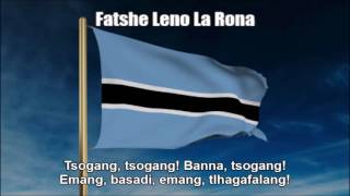 National Anthem of Botswana (Fatshe Leno La Rona) - Nightcore Style With Lyrics