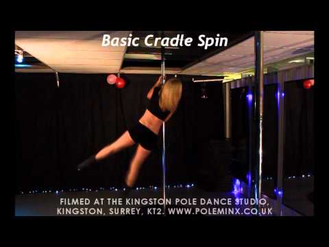 Cradle Spin (Basic). Pole Dancing Moves Demo Tricks