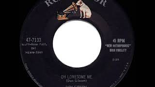 1958 HITS ARCHIVE: Oh Lonesome Me - Don Gibson (#1 C&amp;W hit)