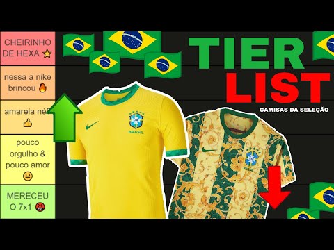 as PIORES e MELHORES camisas da SELEÇÃO BRASILEIRA - TIER LIST 🇧🇷