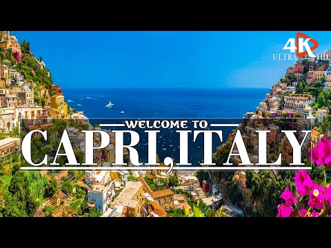 FLY OVER CAPRI ISLAND (4K UHD)✈ Amazing Italy Natural Scenery & Relaxing Music| 4K Ultra HD Video🌻