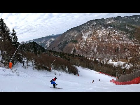 Feldberg ski, Piste 14 (black) | An icy slope