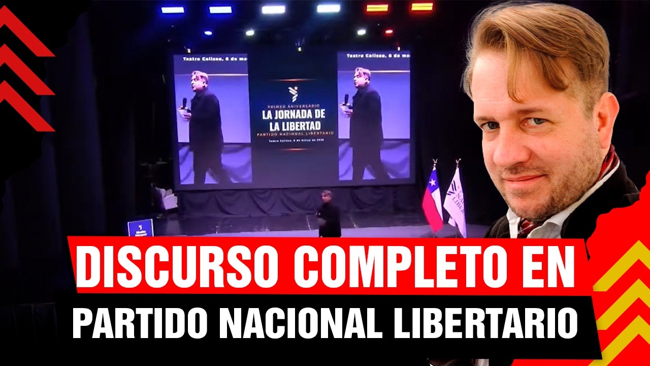 🚨 Nicolás Márquez en el 1er Aniversario del Partido Nacional Libertario en Chile