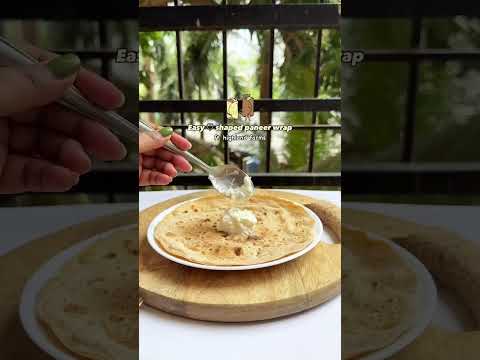 Easy heart-shaped paneer wrap