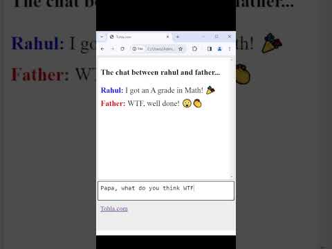 I got an A grade in Math! #tohla #chating #text #omegle