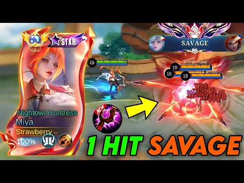 MIYA 1 HIT SAVAGE TUTORIAL BUILD 2025! (100% AUTO KILL💀) Miya Best Build & Emblem 2025!!! - MLBB