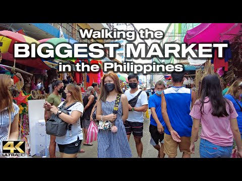 The BIGGEST MARKET in the Philippines - Walking Tour [4K]