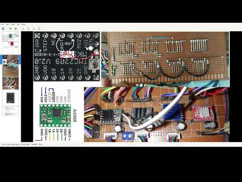 How to wire 4 stepper drivers TMC2209 using UART and a A4988 to a mcu - diy 3d printer board