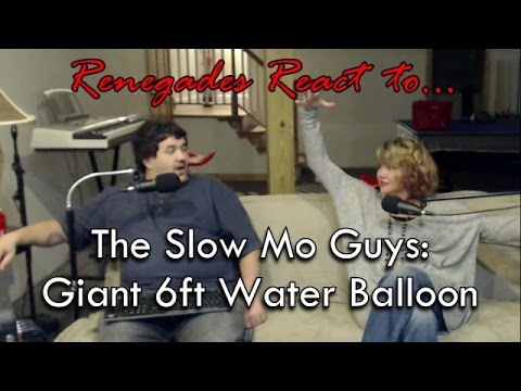 Renegades React to... The Slow Mo Guys: Giant 6ft Water Balloon
