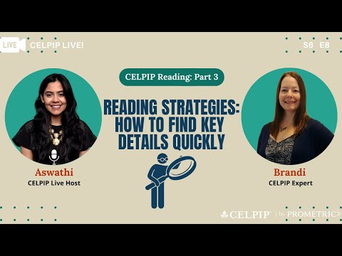 CELPIP Live! Reading Strategies: How to Find Key Details Quickly - S6E8