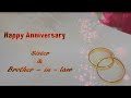 Happy Wedding Anniversary To Dear Sister Brother In Law