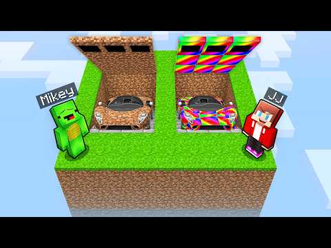 Mikey POOR vs JJ OP Car Chunk Battle in Minecraft (Maizen)